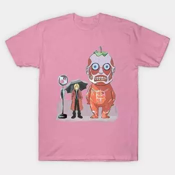 Футболка женская Full Metal Alchemist Vs Attack In Titan с принтом Harajuku Kawaii футболка летняя женская футболка с коротким рукавом топ S розовый