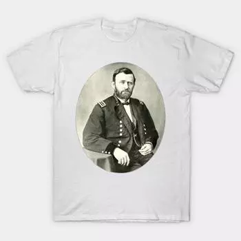 Футболка Женская футболка Union General Ulysses S Grant PO Portrait Harajuku Print Kawaii Футболка Летняя футболка с коротким рукавом для женщин S розовый
