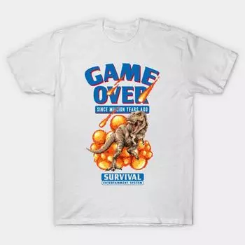 Футболка женская Game Over Harajuku Print Kawaii футболка летняя женская футболка с коротким рукавом топ футболка S розовый