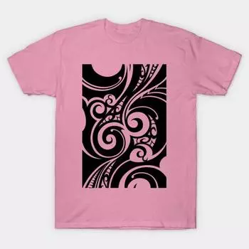 Футболка женская гавайский стиль племенной принт Харадзюку кавайная футболка летняя женская футболка с коротким рукавом топ футболка S розовый