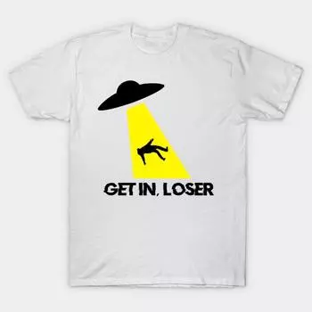 Футболка женская Get In Loser Harajuku Print Kawaii футболка летняя с коротким рукавом женская футболка топ футболка S розовый