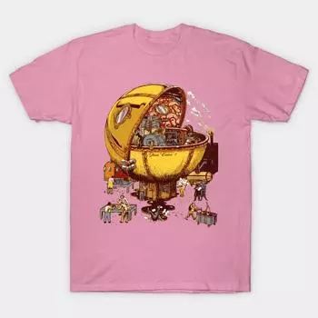Футболка женская Ghost Eater Pacman Steampunk Harajuku Print Kawaii футболка летняя женская футболка с коротким рукавом топ футболка S