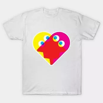 Футболка женская Ghost Heart Harajuku Print Kawaii футболка летняя с коротким рукавом женская футболка топ футболка S