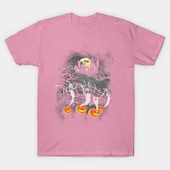 Футболка женская Ghosts Of Halloween Harajuku Print Kawaii футболка летняя женская футболка с коротким рукавом топ футболка S