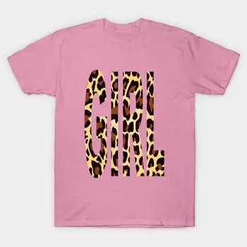 Футболка женская Gilr Leopard Design Harajuku Print Kawaii футболка летняя с коротким рукавом женская футболка топ футболка S