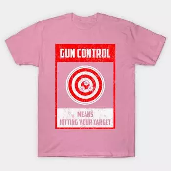 Футболка женская Gun Control Target Harajuku Print Kawaii футболка летняя с коротким рукавом женская футболка топ футболка S розовый