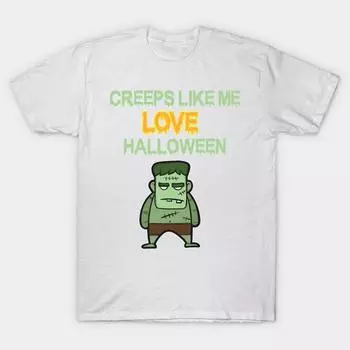 Футболка женская Хэллоуин Creeps Like Me Harajuku Print Kawaii футболка летняя с коротким рукавом женская футболка топ футболка S розовый