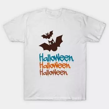 Футболка женская Хэллоуин летающие летучие мыши Harajuku принт Kawaii футболка летняя короткий рукав женская футболка топ футболка S розовый