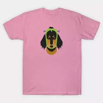 Футболка женская Хэллоуин такса Harajuku принт Kawaii футболка летняя короткий рукав женская футболка топ футболка S розовый