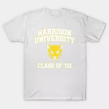 Футболка женская Harrison University Class Of 03 Variant Old School Harajuku Print Kawaii футболка летняя женская футболка с коротким рукавом топ S розовый