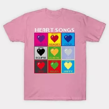 Футболка женская Heart Songs Harajuku Print Kawaii футболка летняя женская футболка с коротким рукавом топ футболка S розовый