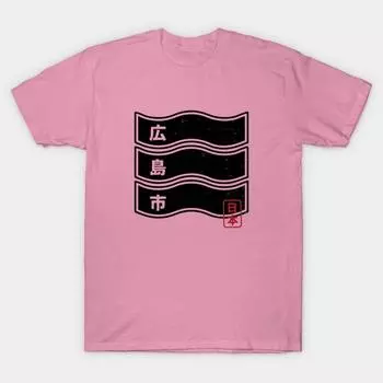 Футболка женская Хиросима Город Японский муниципалитет Дизайн Harajuku Принт Kawaii Футболка летняя короткий рукав женская футболка топ футболка S розовый