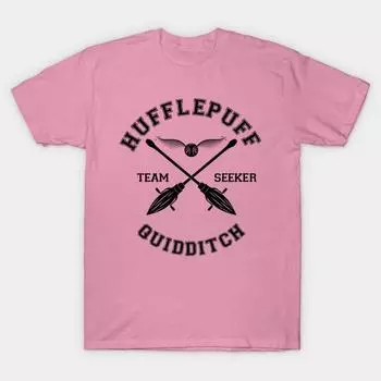 Футболка женская Hufflepuff Team Seeker Harajuku Print Kawaii футболка летняя женская футболка с коротким рукавом топ футболка S розовый
