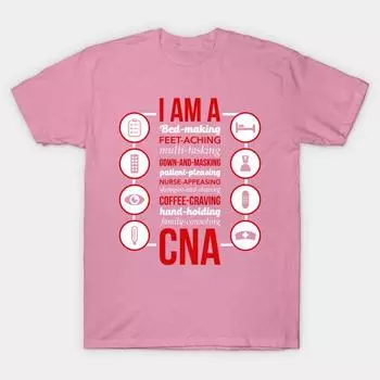 Футболка женская I Am A Cna Harajuku Print Kawaii футболка летняя женская футболка с коротким рукавом топ футболка S розовый