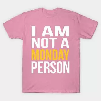 Футболка женская I Am Not A Monday Person Harajuku Print Kawaii футболка летняя с коротким рукавом женская футболка топ футболка S розовый