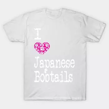 Футболка женская I Heart Japanese Bobtails Love Japanese Bobtail Ca Harajuku Print Kawaii футболка летняя женская футболка с коротким рукавом топ футболка S розовый