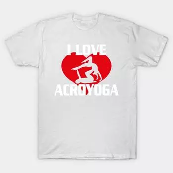 Футболка женская I Heart Love Acroyoga Футболка Acro Yoga Футболка Harajuku Print Kawaii Футболка летняя с коротким рукавом женская футболка Топ Футболка S розовый