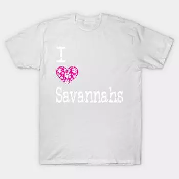 Футболка женская I Heart Savannahs Love Savannah Cat Breeds Harajuku Print Kawaii футболка летняя женская футболка с коротким рукавом топ футболка S розовый