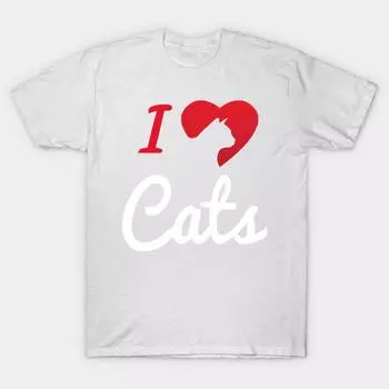 Футболка женская I Love Cats Harajuku Print Kawaii футболка летняя женская футболка с коротким рукавом топ футболка S розовый