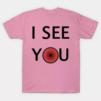 Футболка женская I See You Harajuku Print Kawaii футболка летняя женская футболка с коротким рукавом топ футболка S