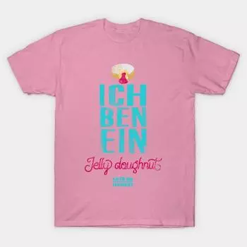 Футболка женская Ich Ben Ein Jelly Doughnut Harajuku Print Kawaii футболка летняя женская футболка с коротким рукавом топ футболка S розовый
