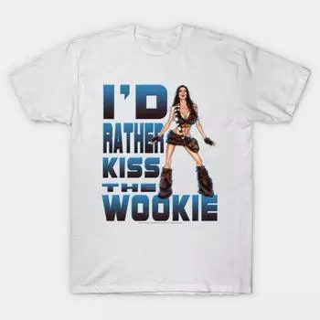 Футболка женская Id Rather Kiss The Wookie от Nicole Brune Harajuku Print Kawaii футболка летняя женская футболка с коротким рукавом топ S