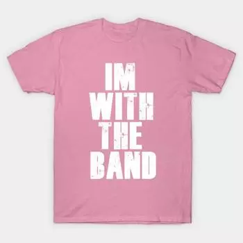 Футболка женская Im With The Band Harajuku Print Kawaii футболка летняя женская футболка с коротким рукавом топ футболка S розовый
