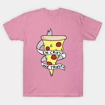 Футболка женская In Crust We Trust Harajuku Print Kawaii футболка летняя женская футболка с коротким рукавом топ футболка S