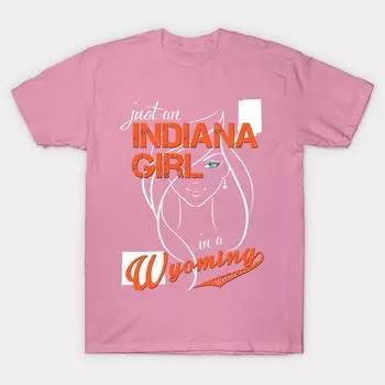 Футболка женская Indiana Wyoming Harajuku Print Kawaii футболка летняя с коротким рукавом женская футболка топ футболка S розовый