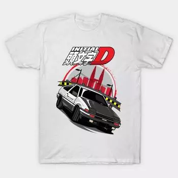 Футболка женская Initial D Harajuku Print Kawaii футболка летняя женская футболка с коротким рукавом топ футболка S розовый