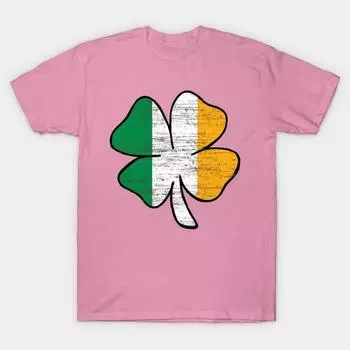 Футболка женская ирландский флаг трилистник принт Харадзюку кавайная футболка летняя женская футболка с коротким рукавом топ футболка S розовый