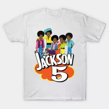 Футболка женская Jackson 5 70S Cartoon Retro Vintage Style Harajuku Print Kawaii футболка летняя женская футболка с коротким рукавом топ футболка S розовый