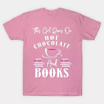 Футболка женская Эта девушка бежит на шоколаде и книгах Harajuku принт Kawaii футболка летняя короткий рукав женская футболка топ футболка S