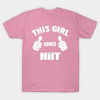 Футболка женская Эта девушка любит Hiit Harajuku Принт Kawaii Футболка летняя с коротким рукавом женская футболка топ футболка S