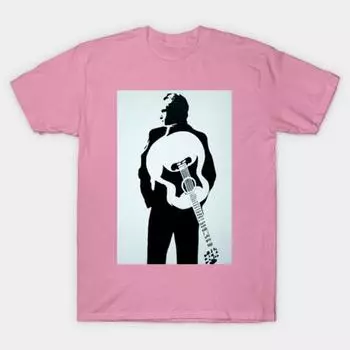 Футболка женская Johnny Cash Harajuku Print Kawaii футболка летняя женская футболка с коротким рукавом топ футболка S розовый