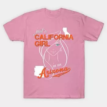 Футболка женская Калифорния Аризона Harajuku принт Kawaii футболка летняя короткий рукав женская футболка топ футболка S розовый