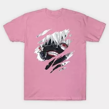 Футболка женская Kaneki Ken Tokyo Ghoul Harajuku Print Kawaii футболка летняя с коротким рукавом женская футболка топ футболка S розовый