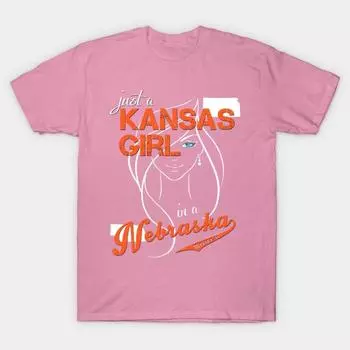 Футболка женская Kansas Nebraska Harajuku Print Kawaii футболка летняя с коротким рукавом женская футболка топ футболка S розовый