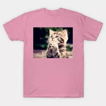 Футболка женская Kats Harajuku Print Kawaii футболка летняя с коротким рукавом женская футболка топ футболка S розовый