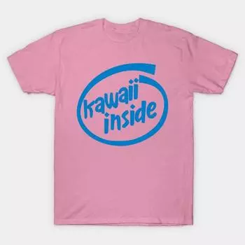 Футболка женская Kawaii Inside Harajuku Print Kawaii футболка летняя с коротким рукавом женская футболка топ футболка S