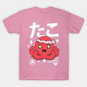 Футболка женская Kawaii Octopus Harajuku Print Kawaii футболка летняя с коротким рукавом женская футболка топ футболка S розовый