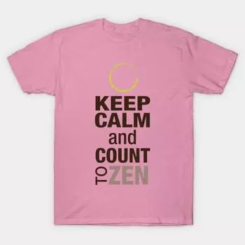 Футболка женская Keep Calm And Count To Zen Harajuku Print Kawaii футболка летняя с коротким рукавом женская футболка топ футболка S