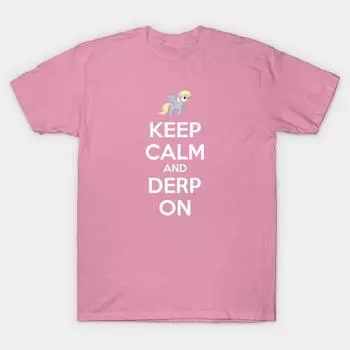 Футболка женская Keep Calm And Derp On Harajuku Print Kawaii футболка летняя с коротким рукавом женская футболка топ футболка S