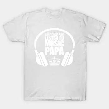 Футболка женская Keep Calm And Listen To Music Papa Harajuku Print Kawaii футболка летняя женская футболка с коротким рукавом топ футболка S розовый