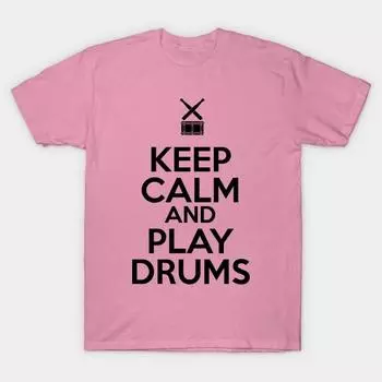 Футболка женская Keep Calm And Play Drums Harajuku Print Kawaii футболка летняя женская футболка с коротким рукавом топ футболка S