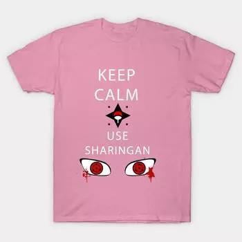 Футболка женская Keep Calm And ...Use Sharingan Harajuku Print Kawaii футболка летняя с коротким рукавом женская футболка топ футболка S