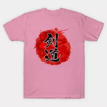 Футболка женская Kendo Kanji Harajuku Print Kawaii футболка летняя женская футболка с коротким рукавом топ S розовый