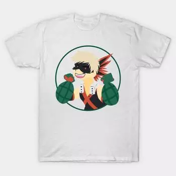 Футболка женская King Of Explode Kills Boku No Hero Academia Harajuku Print Kawaii футболка летняя женская футболка с коротким рукавом топ футболка S розовый