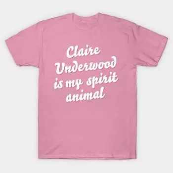 Футболка женская Клэр Андервуд - мой дух, животное, принт Харадзюку, кавайная футболка, летняя футболка с коротким рукавом для женщин, топ, футболка S розовый