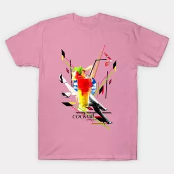 Футболка женская коктейльная Harajuku принт Kawaii футболка летняя с коротким рукавом женская футболка топ футболка S